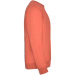 Jersey unisex de algodón y poliéster en punto 280 g/m2 Roly color naranja pastel segunda vista lateral