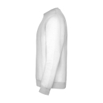 Jersey unisex de algodón y poliéster en punto 280 g/m2 Roly color gris claro vista lateral