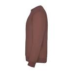Jersey unisex de algodón y poliéster en punto 280 g/m2 Roly color marrón grisáceo vista lateral