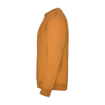 Jersey unisex de algodón y poliéster en punto 280 g/m2 Roly color amarillo oscuro vista lateral