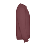 Jersey unisex de algodón y poliéster en punto 280 g/m2 Roly color rojo jaspeado segunda vista lateral