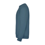 Jersey unisex de algodón y poliéster en punto 280 g/m2 Roly color azul pastel vista lateral