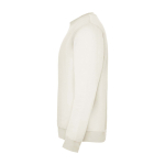 Jersey unisex de algodón y poliéster en punto 280 g/m2 Roly color blanco roto vista lateral