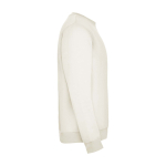Jersey unisex de algodón y poliéster en punto 280 g/m2 Roly color blanco roto segunda vista lateral