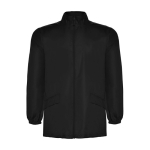 Chubasquero de poliéster unisex con cuello alto 70 g/m2 Roly color negro