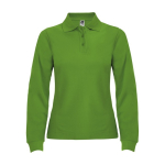 Polo de punto piqué 100% algodón para mujer 220 g/m2 Roly color verde pasto