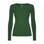 Camiseta para mujer de 100% algodón en punto 160 g/m2 Roly color verde botella