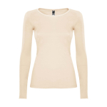 Camiseta para mujer de 100% algodón en punto 160 g/m2 Roly color arena