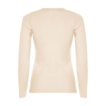 Camiseta para mujer de 100% algodón en punto 160 g/m2 Roly color arena segunda vista trasera