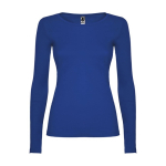 Camiseta para mujer de 100% algodón en punto 160 g/m2 Roly color azul real