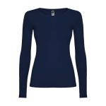Camiseta para mujer de 100% algodón en punto 160 g/m2 Roly color azul marino