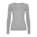 Camiseta para mujer de 100% algodón en punto 160 g/m2 Roly color gris claro jaspeado