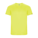 Camiseta técnica de 50% poliéster reciclado para hombre 135 g/m2 Roly color amarillo fluorescente
