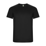 Camiseta técnica de 50% poliéster reciclado para niños 135 g/m2 Roly color negro