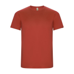 Camiseta técnica de 50% poliéster reciclado para niños 135 g/m2 Roly color rojo