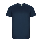 Camiseta técnica de 50% poliéster reciclado para niños 135 g/m2 Roly color azul marino