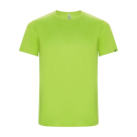 Camiseta técnica de 50% poliéster reciclado para niños 135 g/m2 Roly color verde fluorescente
