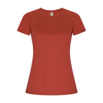 Camiseta técnica de 50% poliéster reciclado para mujer 135 g/m2 Roly color rojo