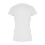 Camiseta técnica de 50% poliéster reciclado para mujer 135 g/m2 Roly color blanco segunda vista trasera