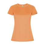 Camiseta técnica de 50% poliéster reciclado para mujer 135 g/m2 Roly color naranja fluorescente