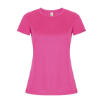 Camiseta técnica de 50% poliéster reciclado para mujer 135 g/m2 Roly color fucsia fluorescente