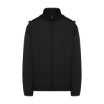 Chaqueta impermeable ligera unisex de poliéster 85 g/m2 Roly color negro