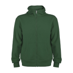 Sudadera de algodón y poliéster unisex con capucha 280 g/m2 Roly color verde botella