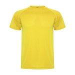 Camiseta técnica de punto piqué en poliéster para hombre 150 g/m2 Roly color amarillo