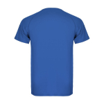 Camiseta técnica de punto piqué en poliéster para hombre 150 g/m2 Roly color azul real segunda vista trasera