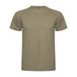 Camiseta técnica de punto piqué en poliéster para hombre 150 g/m2 Roly color marrón grisáceo