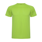 Camiseta técnica infantil de punto piqué en poliéster 150 g/m2 Roly color verde lima