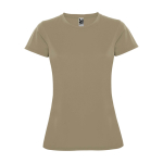 Camiseta técnica de punto piqué para mujer 150 g/m2 Roly color marrón grisáceo