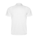 Polo técnico de poliéster en punto piqué para hombre 150 g/m2 Roly color blanco segunda vista trasera