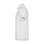 Polo técnico de poliéster en punto piqué para hombre 150 g/m2 Roly color blanco vista lateral