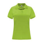 Polo técnico de punto piqué en poliéster 150 g/m2 para mujer Roly color verde lima