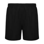 Pantalón corto deportivo de poliéster 100% unisex 140 g/m2 Roly color negro