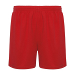 Pantalón corto deportivo de poliéster 100% unisex 140 g/m2 Roly color rojo