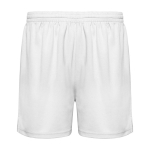 Pantalón corto deportivo de poliéster 100% para niños 140 g/m2 Roly color blanco