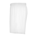 Pantalón corto deportivo de poliéster 100% para niños 140 g/m2 Roly color blanco vista lateral
