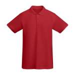 Polo de algodón orgánico 100% en punto piqué para hombre 210 g/m2 Roly color rojo