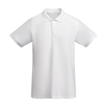 Polo de algodón orgánico 100% en punto piqué para hombre 210 g/m2 Roly color blanco