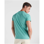 Camiseta con logo de algodón 100% en punto para hombre 190 g/m2 Roly color azul oscuro imagen de estilo de vida 2