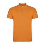 Polo de algodón en punto piqué de hombre en manga corta 200 g/m2 Roly color naranja