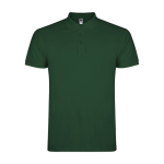 Polo de algodón en punto piqué de hombre en manga corta 200 g/m2 Roly color verde botella