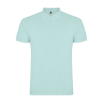 Polo de algodón en punto piqué de hombre en manga corta 200 g/m2 Roly color verde menta