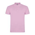 Polo de algodón en punto piqué de hombre en manga corta 200 g/m2 Roly color rosa claro