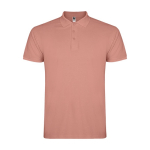 Polo de algodón en punto piqué de hombre en manga corta 200 g/m2 Roly color salmón