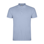 Polo de algodón en punto piqué de hombre en manga corta 200 g/m2 Roly color azul grisáceo