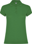 Polo de punto piqué en algodón 100% para mujer 200 g/m2 Roly color verde tropical