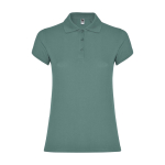 Polo de punto piqué en algodón 100% para mujer 200 g/m2 Roly color verde militar